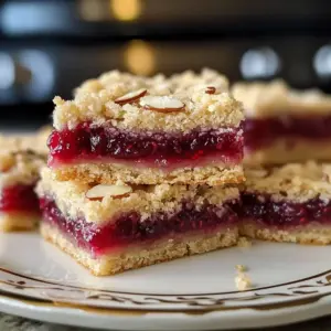 Himbeer-Mandel-Butterkekse-Riegel