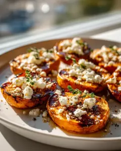 Honig-Feta Süßkartoffel-Runden