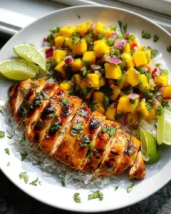 Honig-Limetten-Hähnchen mit Mango-Salsa