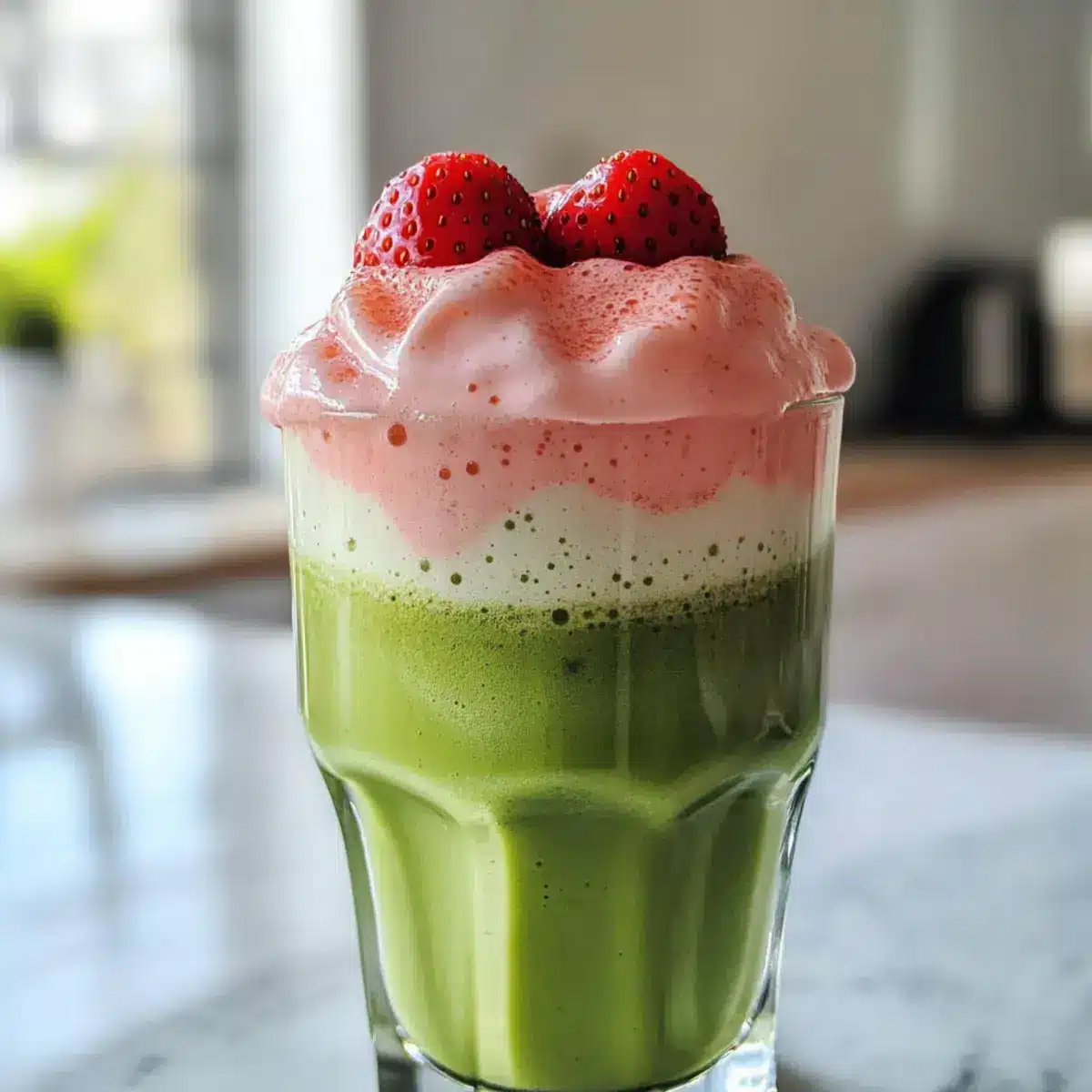 Iced Strawberry Matcha Latte