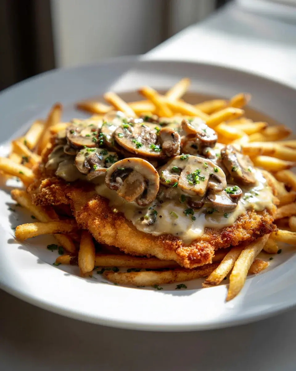 Jägerschnitzel mit Champignonsoße