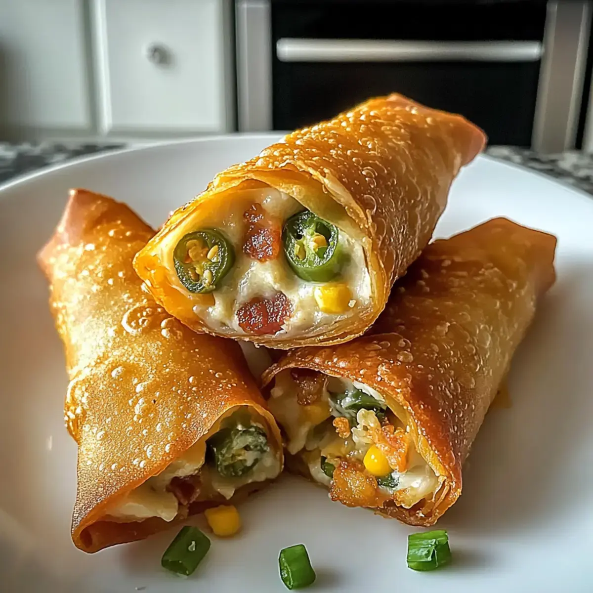 Jalapeño Popper Frühlingsrollen Rezept