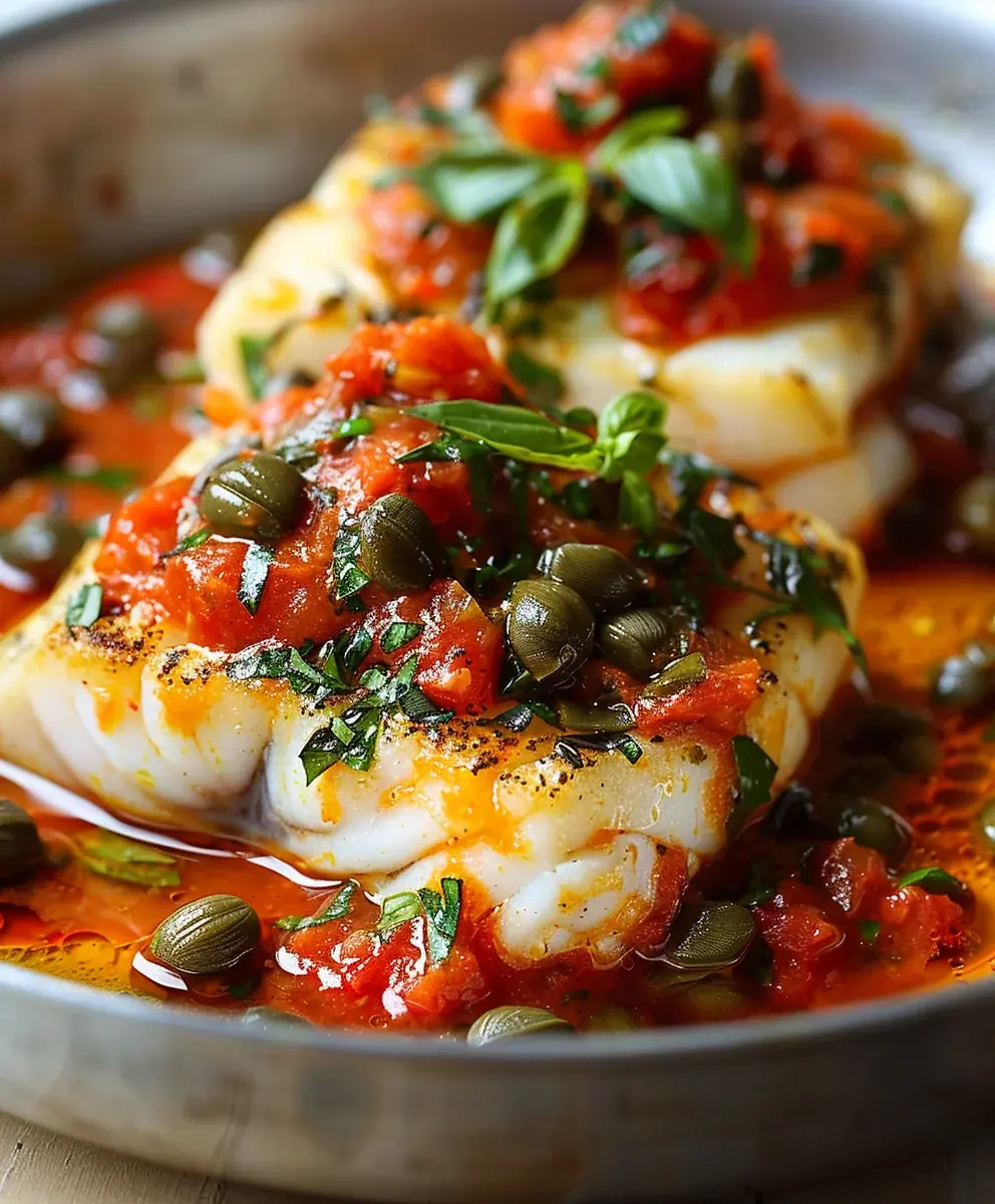 KabeljauInTomatenKapernSauce