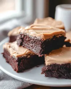 Himmlische Frosted Coffee Brownies