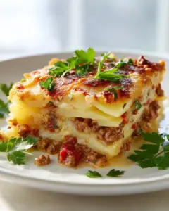 Einfacher Kartoffelauflauf mit Hackfleisch