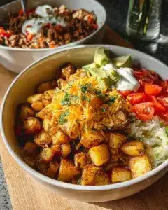 Schnelle Kartoffel Taco Bowl Meal Prep