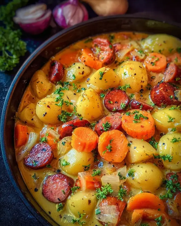 Kartoffeleintopf mit Würstchen