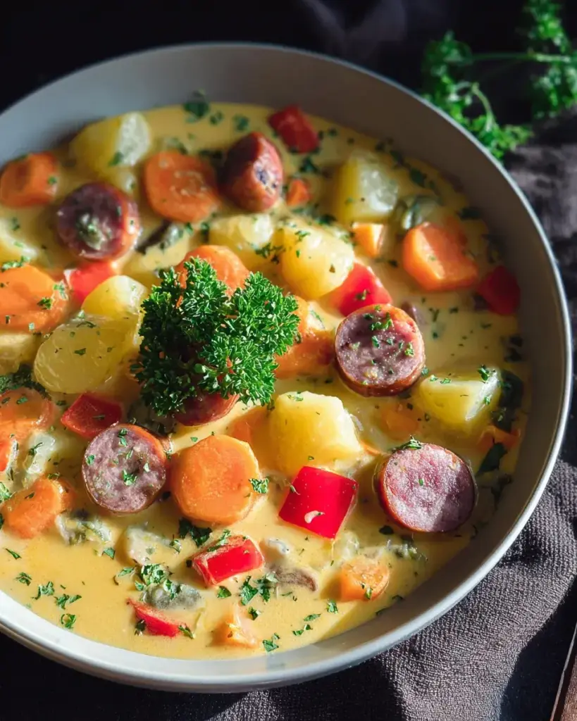 Kartoffeleintopf mit Würstchen Rezept
