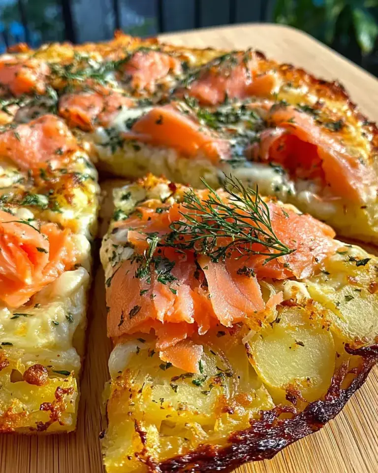 Kartoffelpizza mit Räucherlachs Rezept
