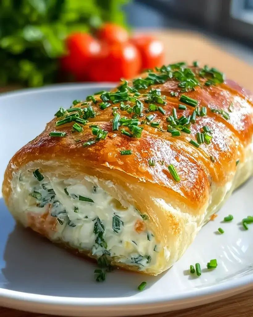 Kartoffelrolle mit Frischkäsefüllung