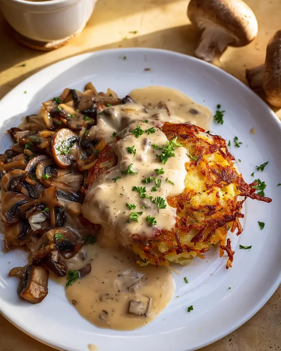 KartoffelrostimitPilzrahmsauce