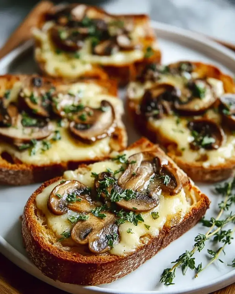 Käse Hackfleisch Pilz Knoblauch Toast Rezept
