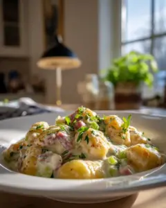 Käse-Lauch-Gnocchi