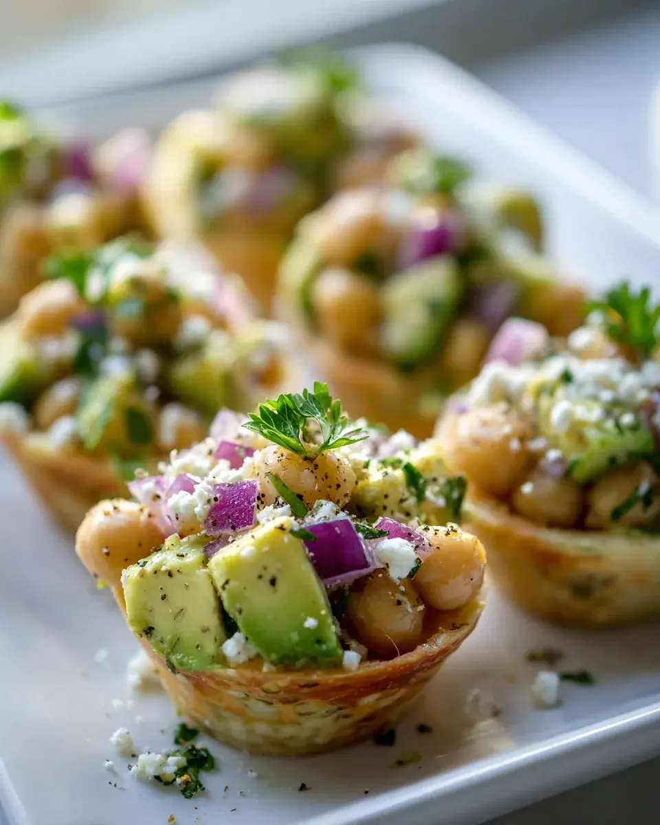 Kichererbsen Feta Avocado Fingerfood