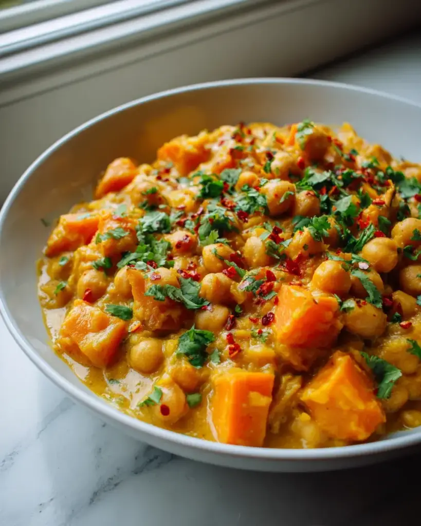 Kichererbsen Süßkartoffel Curry