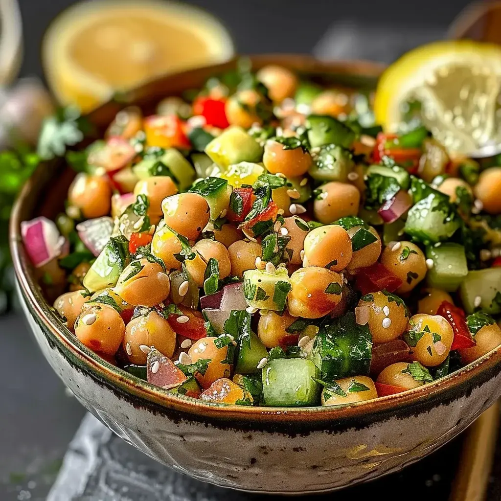 Kichererbsensalat mit Tahini