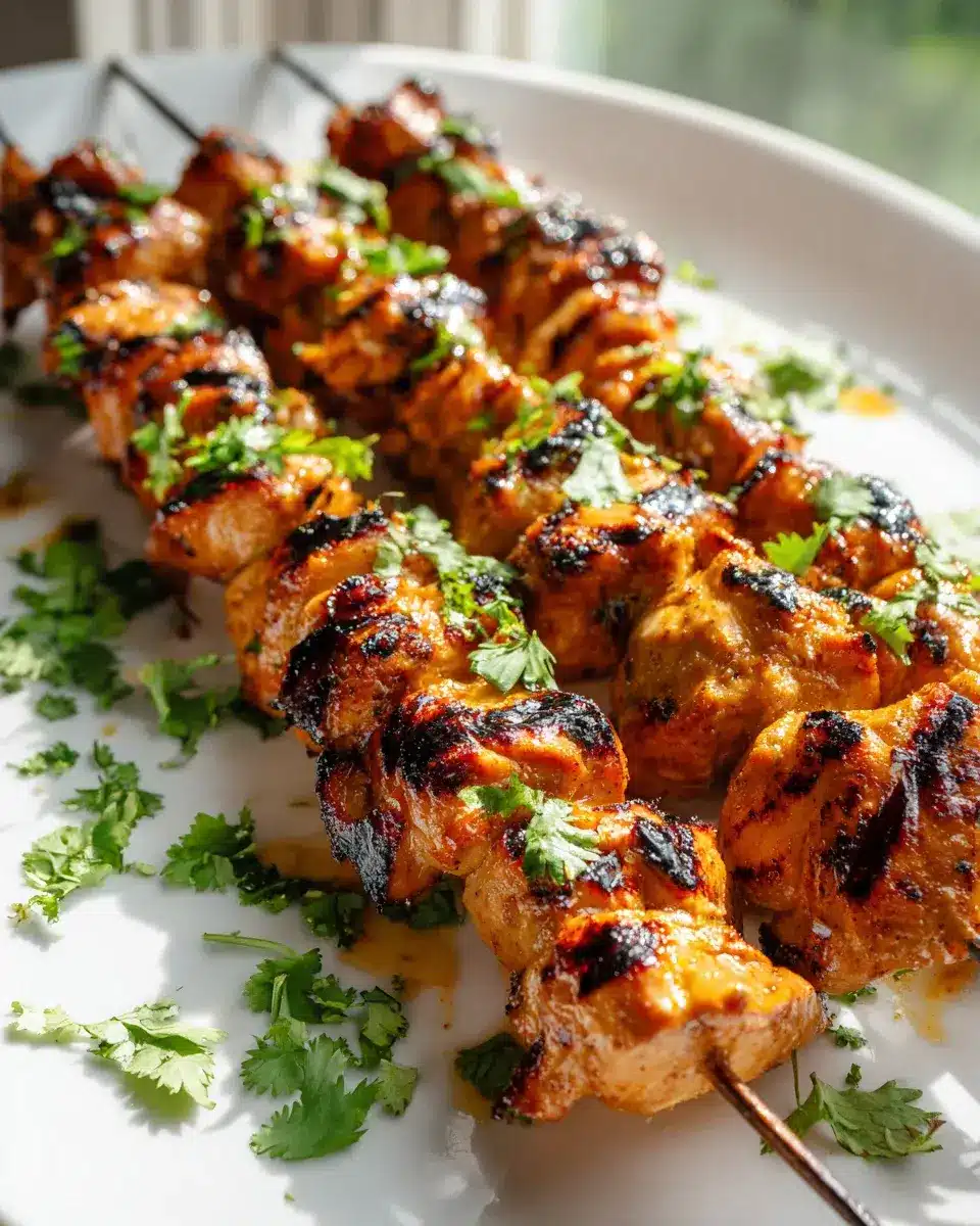 Kokos Hähnchen Spieße Thailändisch