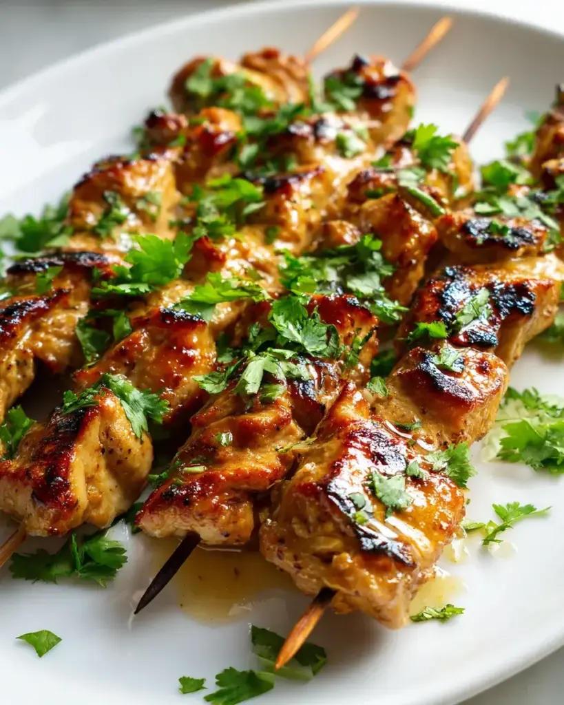 Kokos Hähnchen Spieße Thailändisch