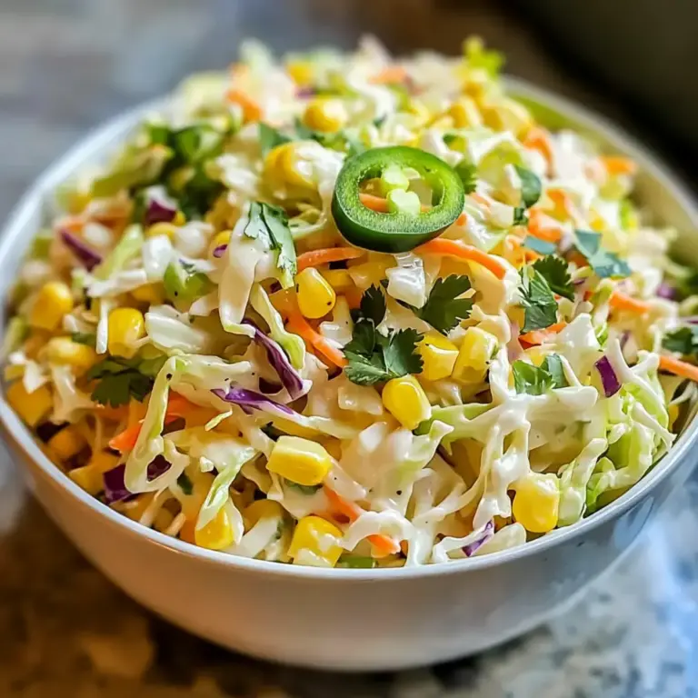 Krautsalat mit Jalapeños und Mais