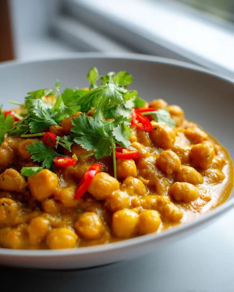 Kürbis Curry Kokosmilch Kichererbsen vegan