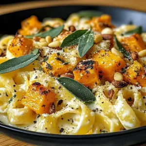 Herzhafte Butternut-Kürbis & Salbei-Pasta
