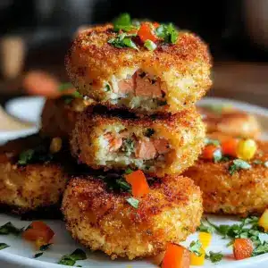 Knusprige Lachs-Croquettes mit Panko-Kruste