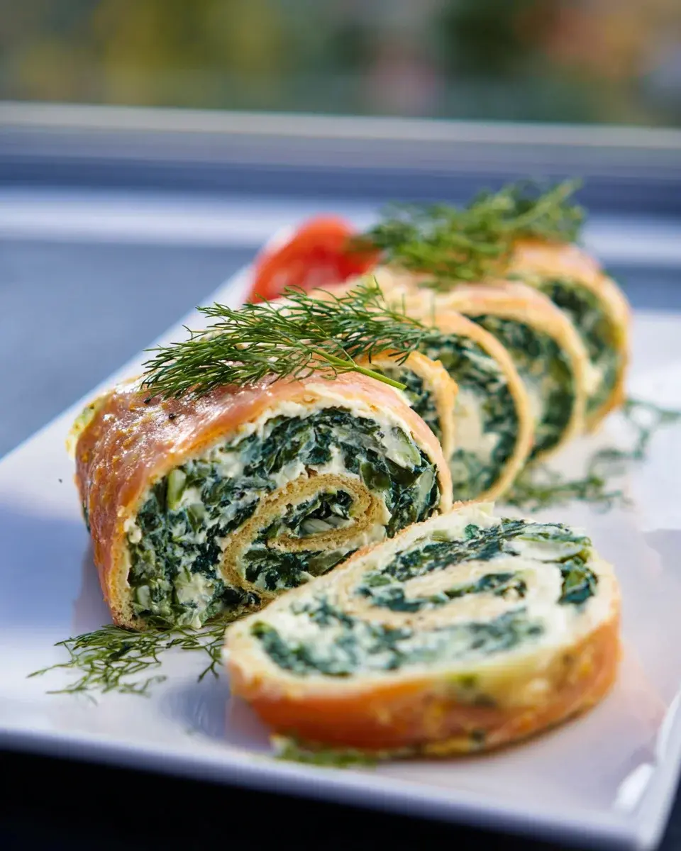 Lachs Spinat Rolle Rezept