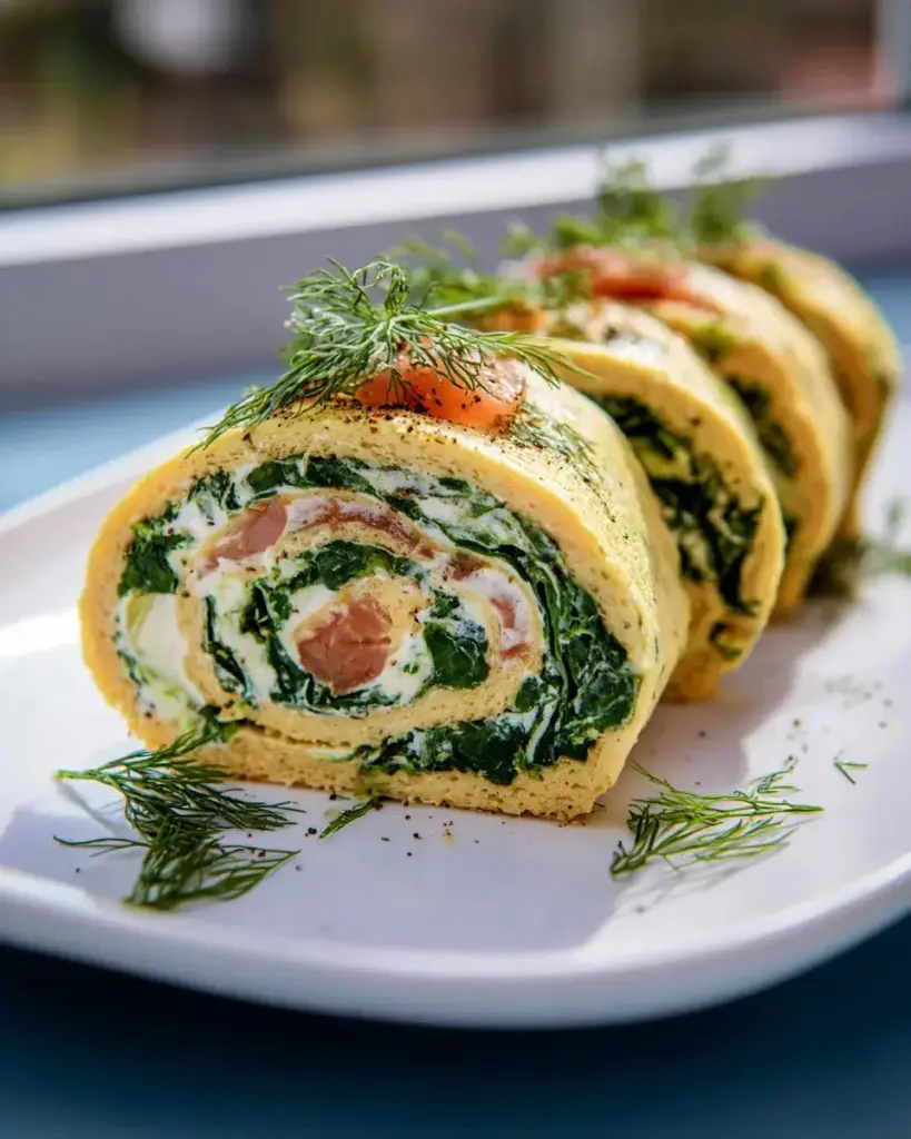 Lachs Spinat Rolle Rezept