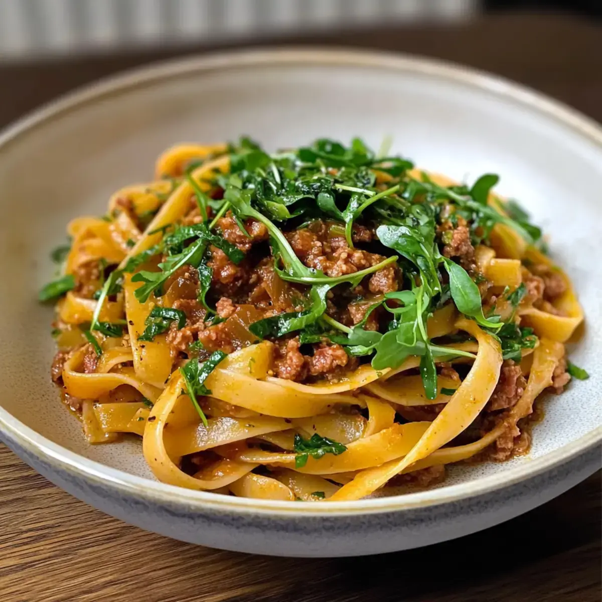Lammragù mit Pasta