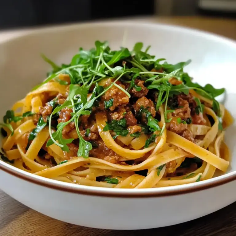 Lammragù mit Pasta