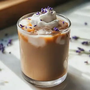 Lavendel-Honig-Eiskaffee