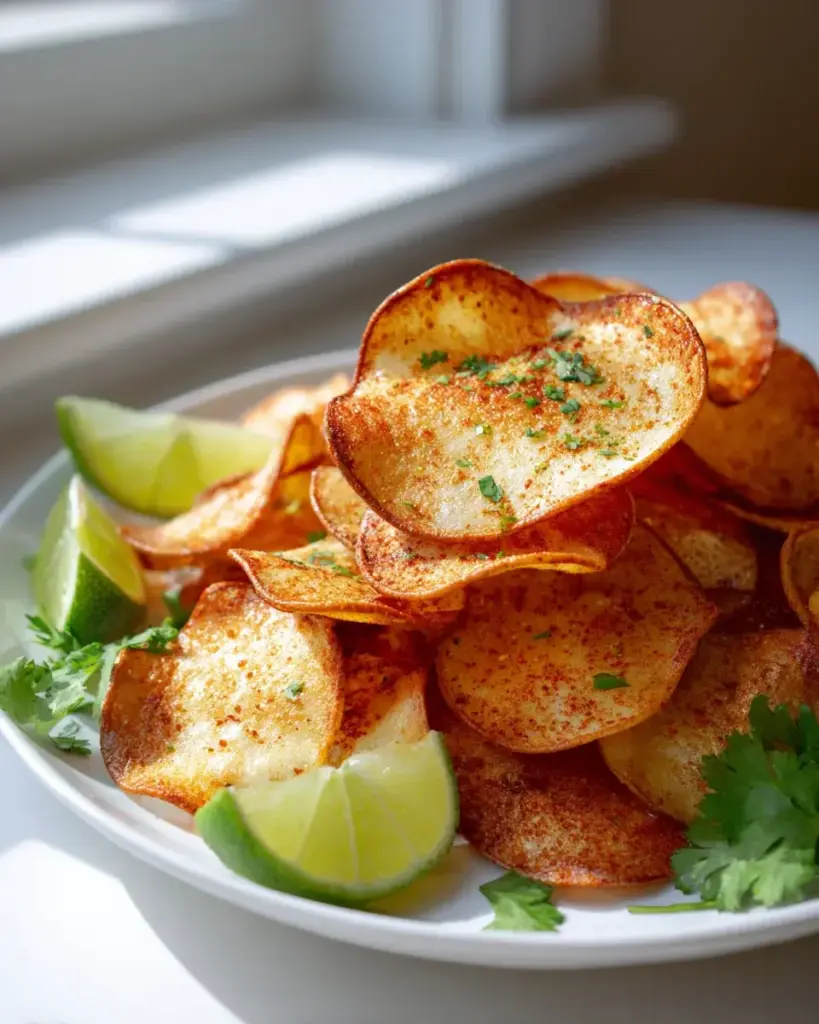Luftfritteusen Chips Chili Limette