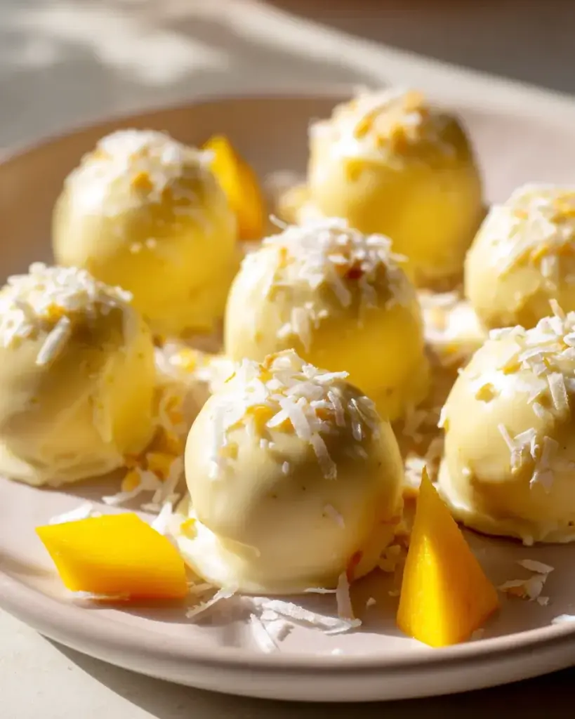 Mango Trüffel ohne Backen Rezept