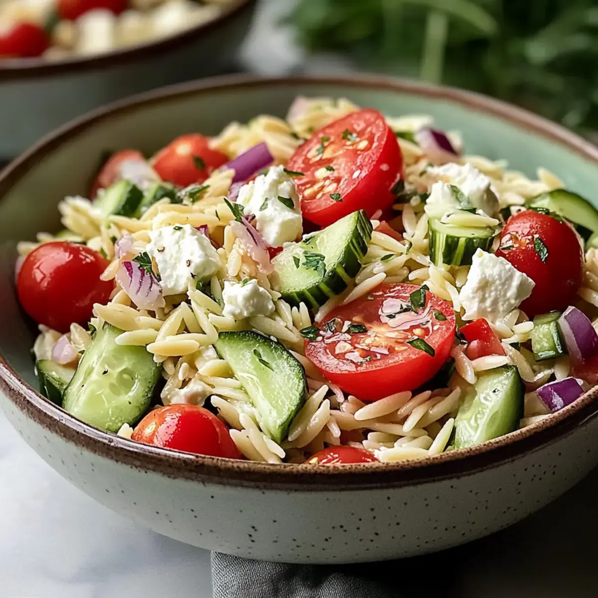 Mediterraner Orzo Salat schnell