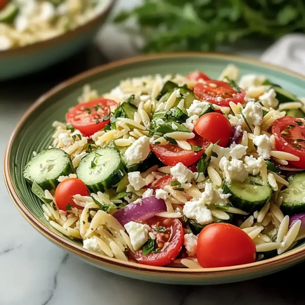 Mediterraner Orzo Salat schnell