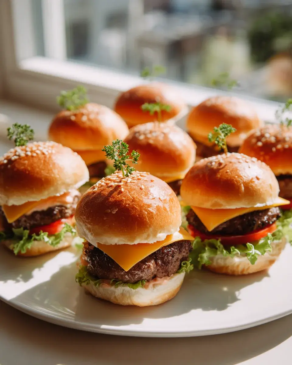 Mini Cheeseburger Sliders Rezept Spezialsoße