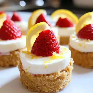Keine Backen Erdbeer-Limonade Mini-Käsekuchen