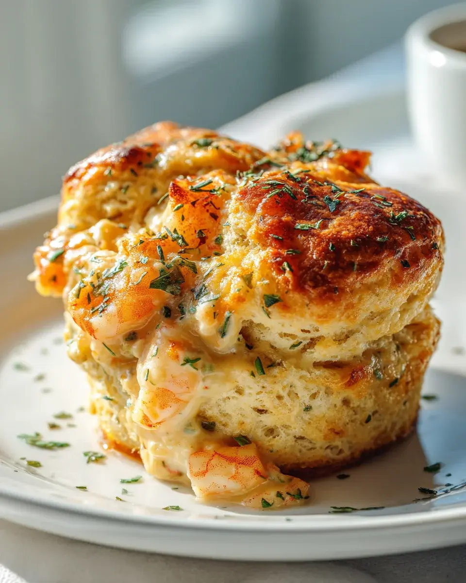 Mini Pot Pie Meeresfrüchte Cheddar Bay Biscuit