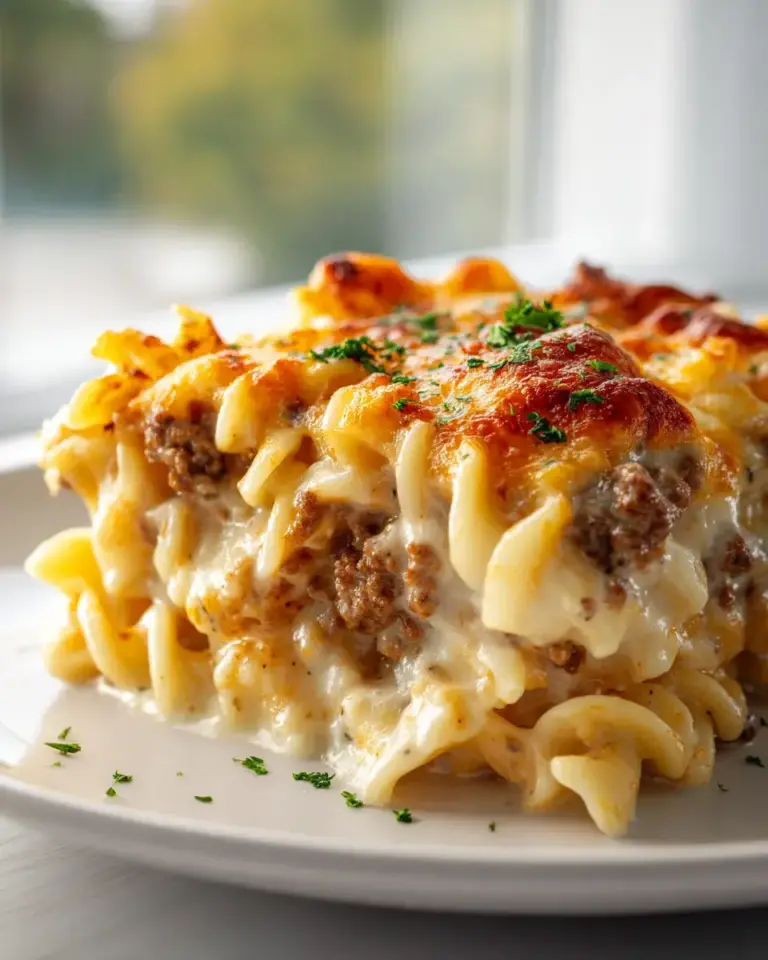 Nudelauflauf mit Hackfleisch und Käse