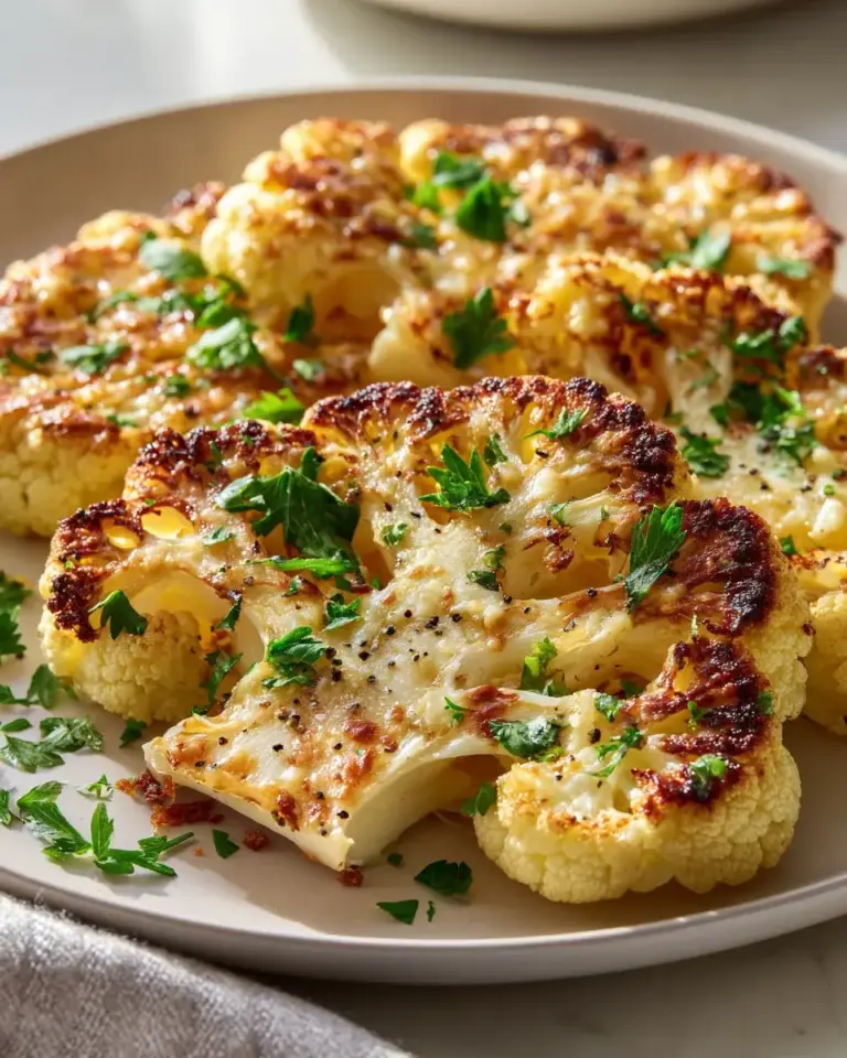 Ofen Blumenkohl Steaks Parmesan