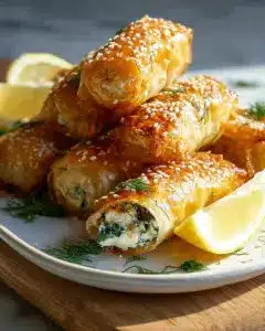 Knusprige Ofen Feta Rollchen
