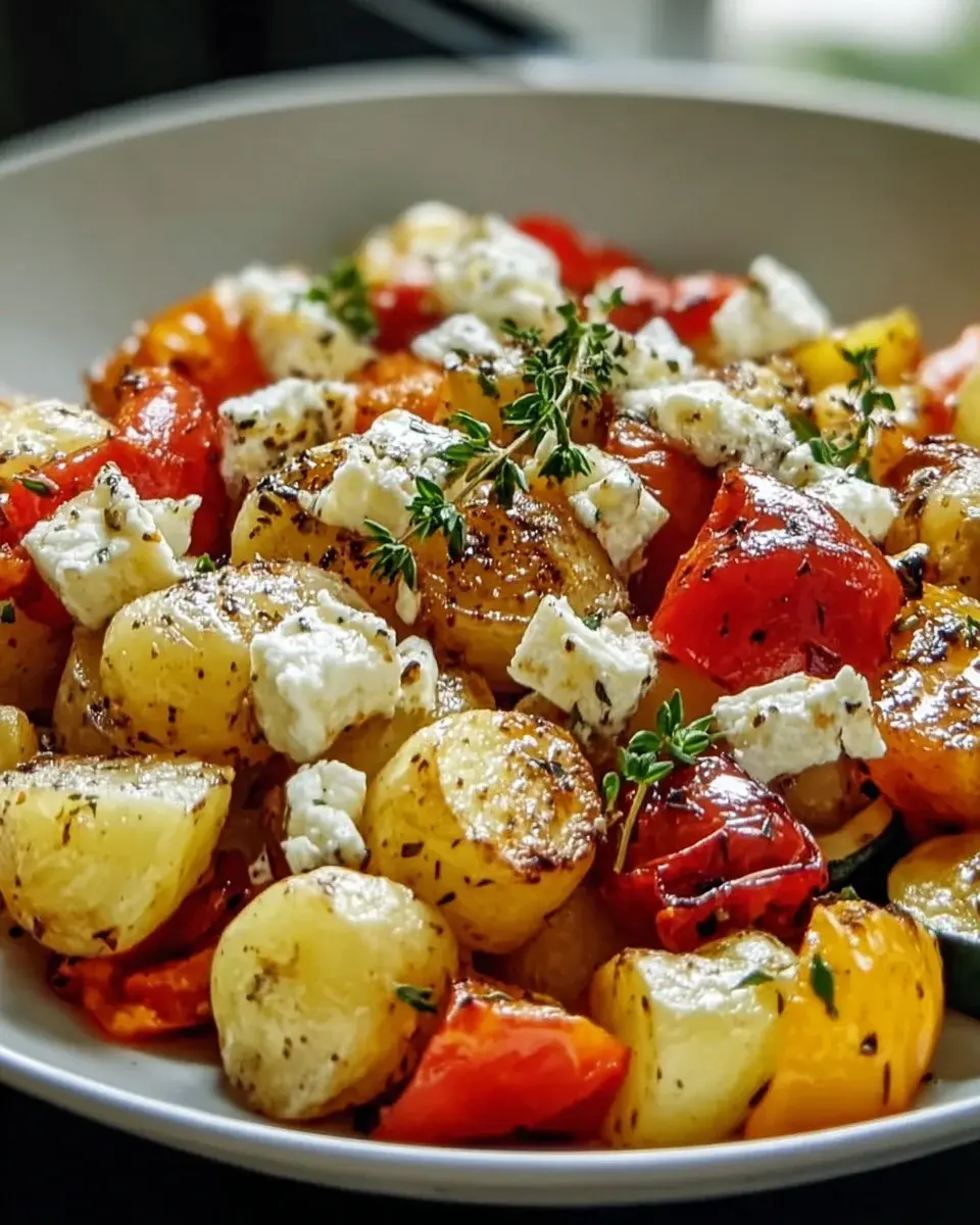 Ofengemüse mit Kartoffeln und Feta