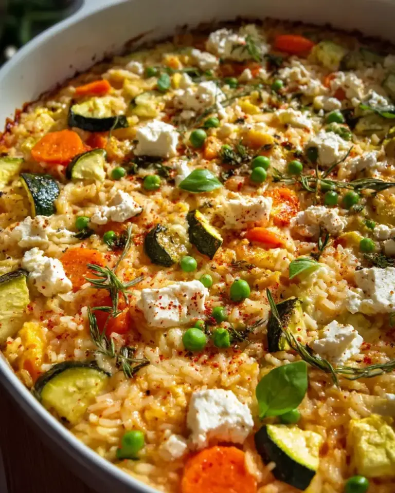 Ofenreis mit Feta und Gemüse