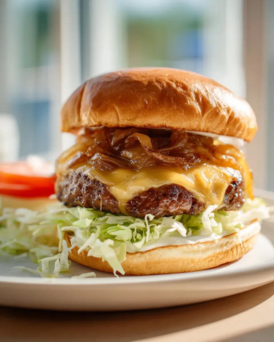 Oklahoma Onion Smashburger karamellisierte Zwiebeln