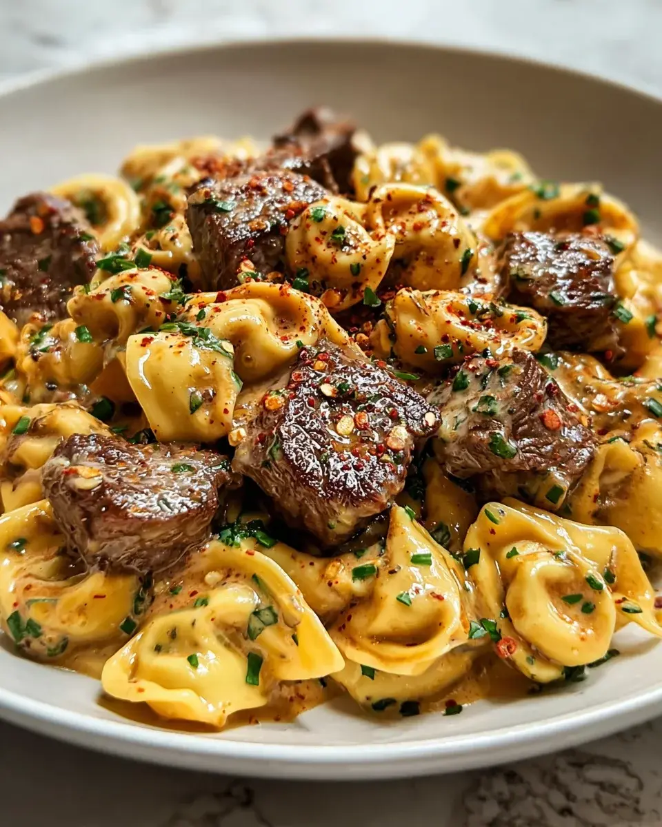 One Pan Steak Tortellini