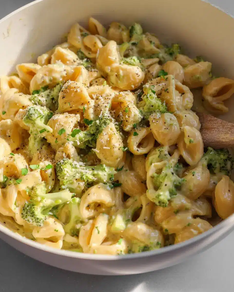 One Pot Brokkoli Mac and Cheese