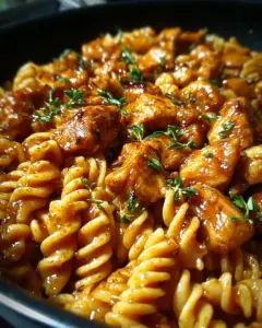 One Pot Honig-Knoblauch BBQ Hähnchen Pasta
