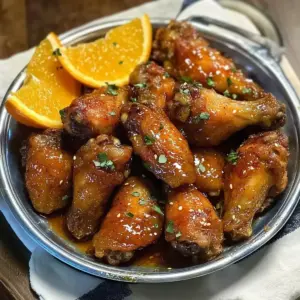 Orange Pfeffer Hähnchenflügel