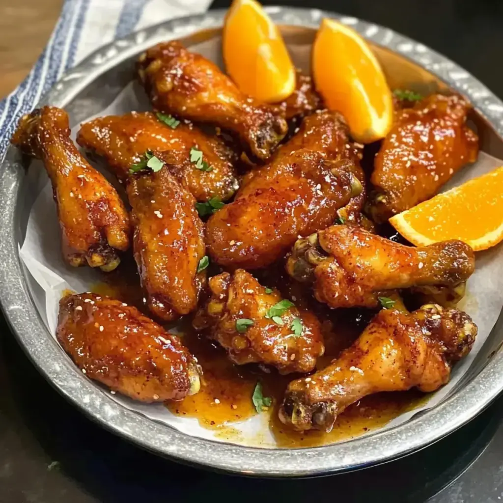 Orangen Pfeffer Chicken Wings