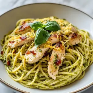 Leichte Pesto-Pasta mit Hühnchen